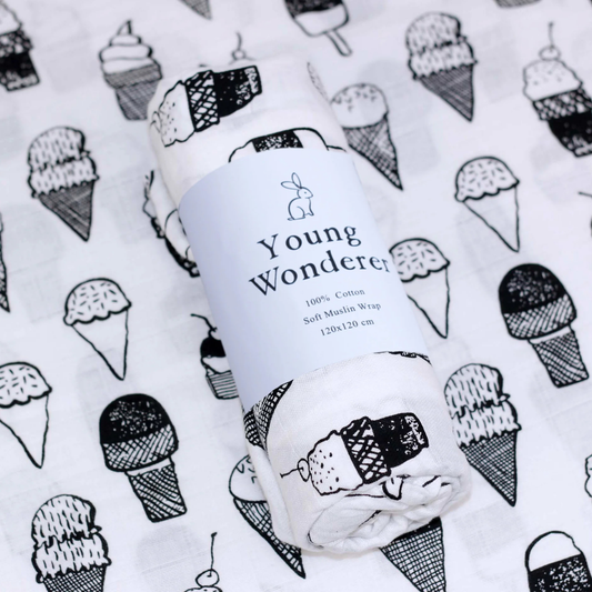 Organic Muslin Wrap "Ice Cream"