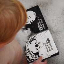 Load image into Gallery viewer, Duckie Goes On An Adventure Black and White Bath Book
