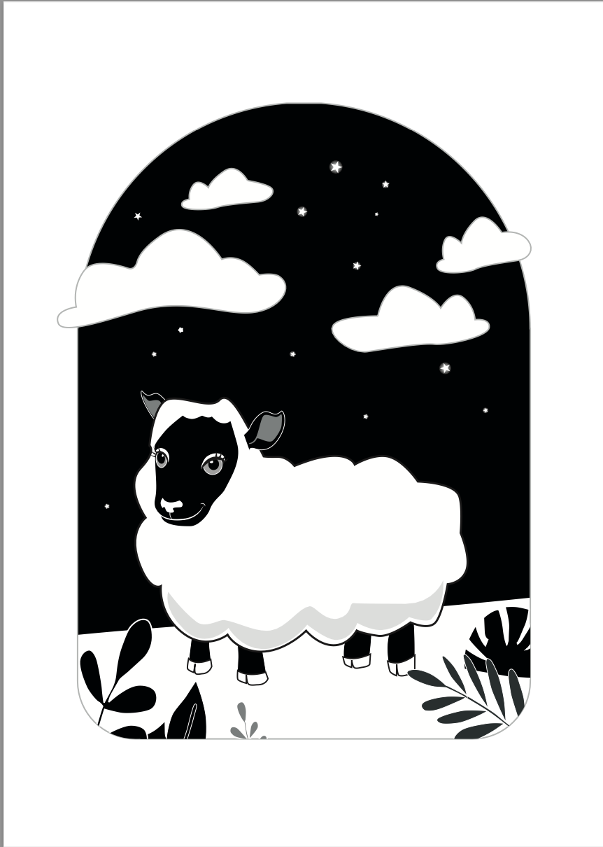 A3 Sheep Print